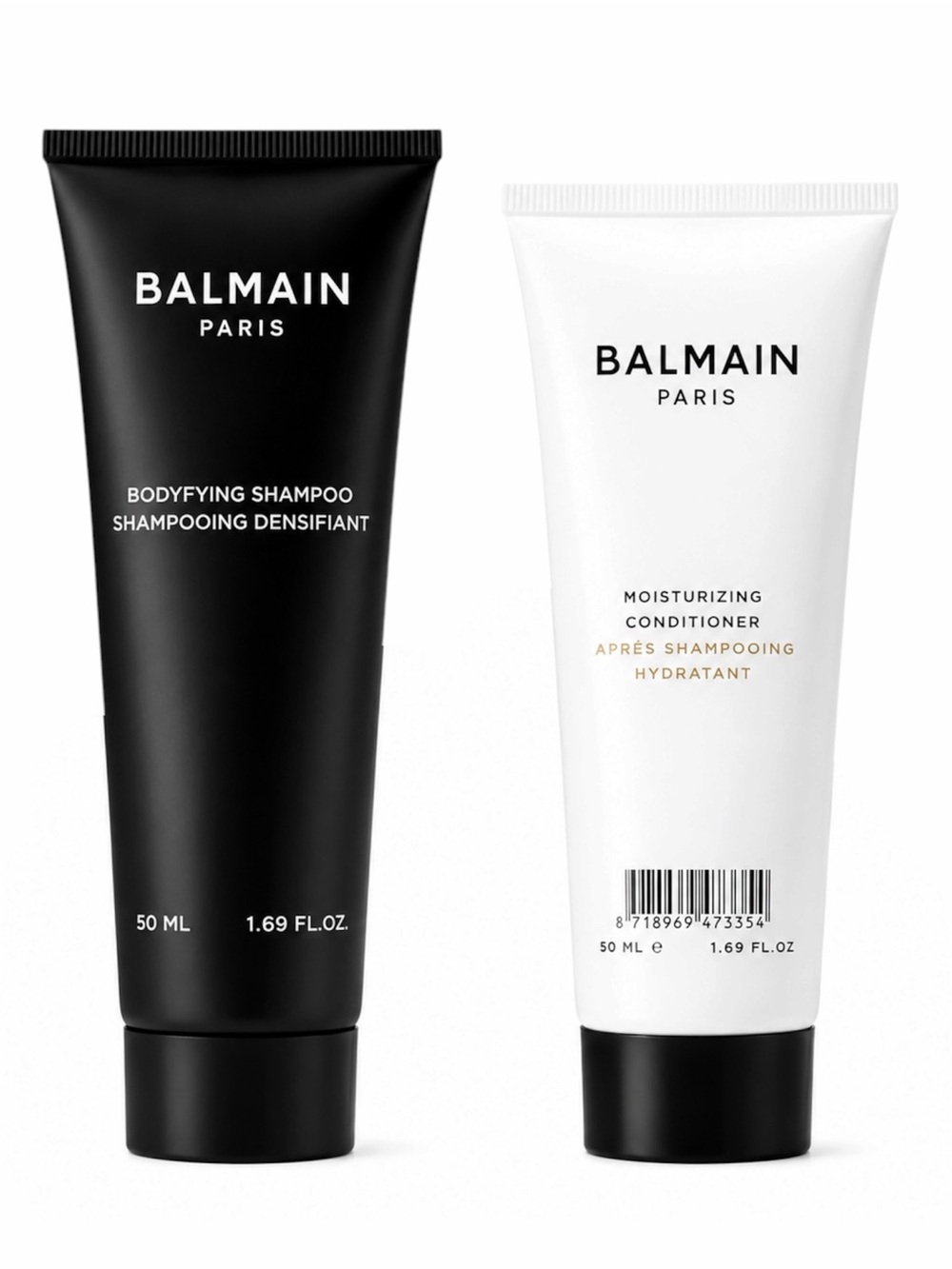 BALMAIN PARIS TRAVEL SIZE BODYFYING SHAMPOO + MOISTURIZING CONDITIONER X50ML